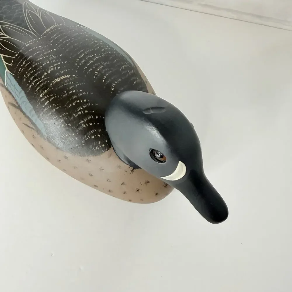 The Decoy Shop Blue Winged Teal Duck Decoy H. Heap III 1980 Signed 11 Inch